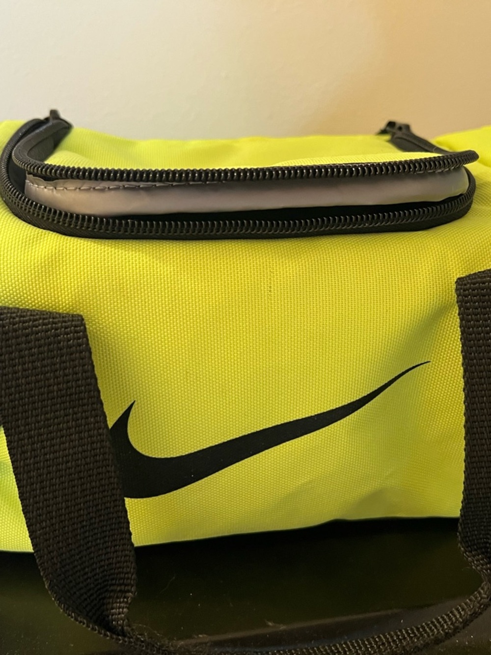 Nike Neon Yellow Insulated Cooler with Black Swoosh